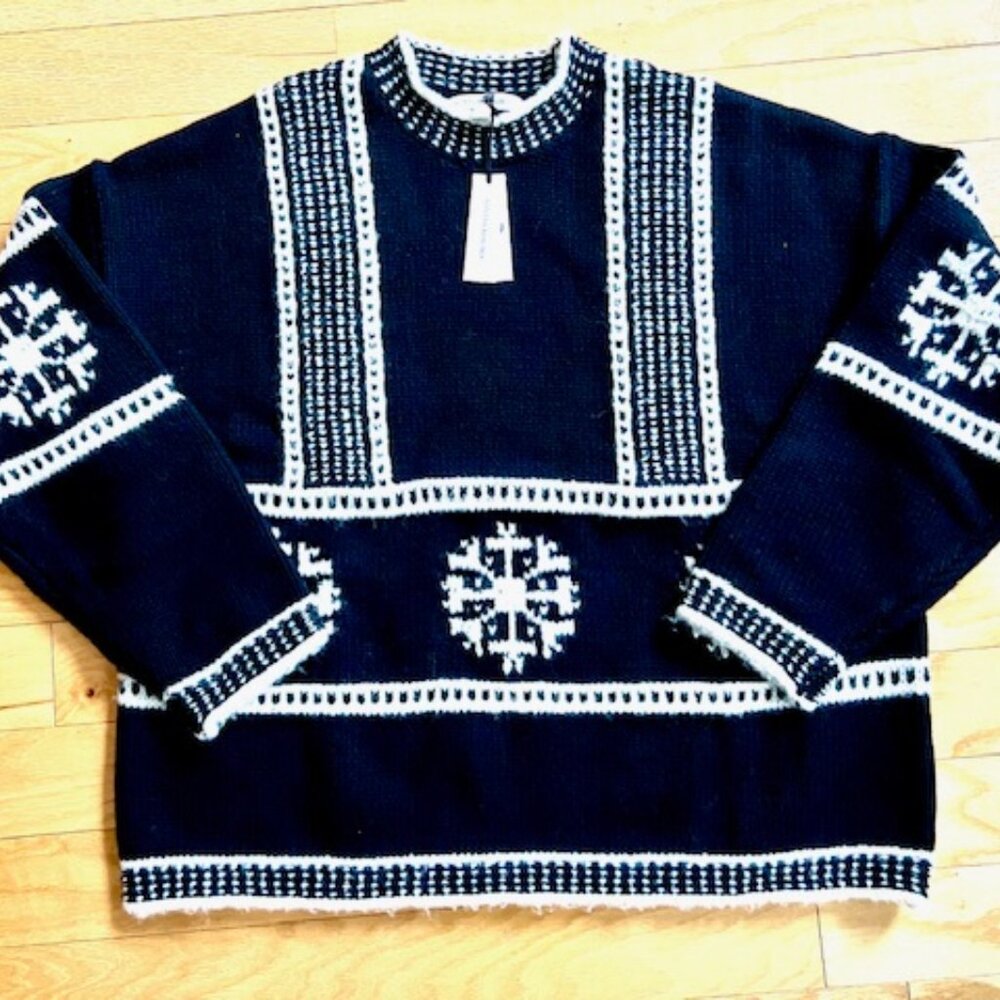 NWT Banana Republic Fair Isle Crew-neck Sweater 2025 HOLIDAY Collection Preview - Picture 9 of 9